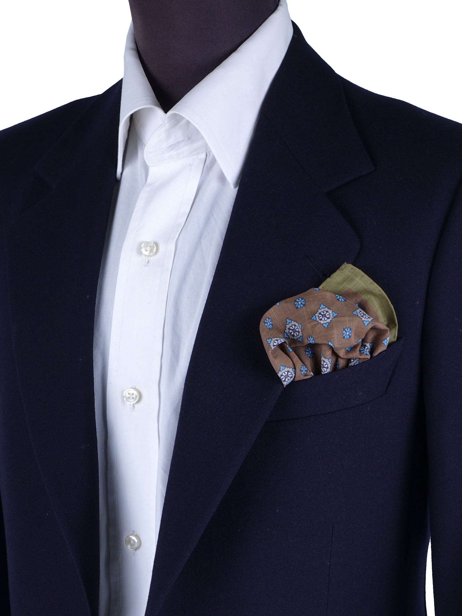 KRISTY Brown Cotton Pocket Square