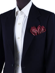 DESIRE Printed Silk Burgundy Pocket Square
