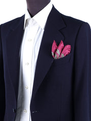 Dark red printed silk pocket square ROSITA