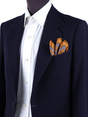FOSTER Printed Silk Orange Pocket Square