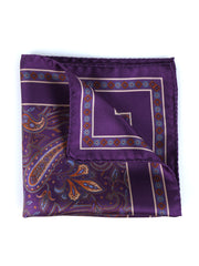 Fazzoletto da taschino viola in seta stampata DESIRE
