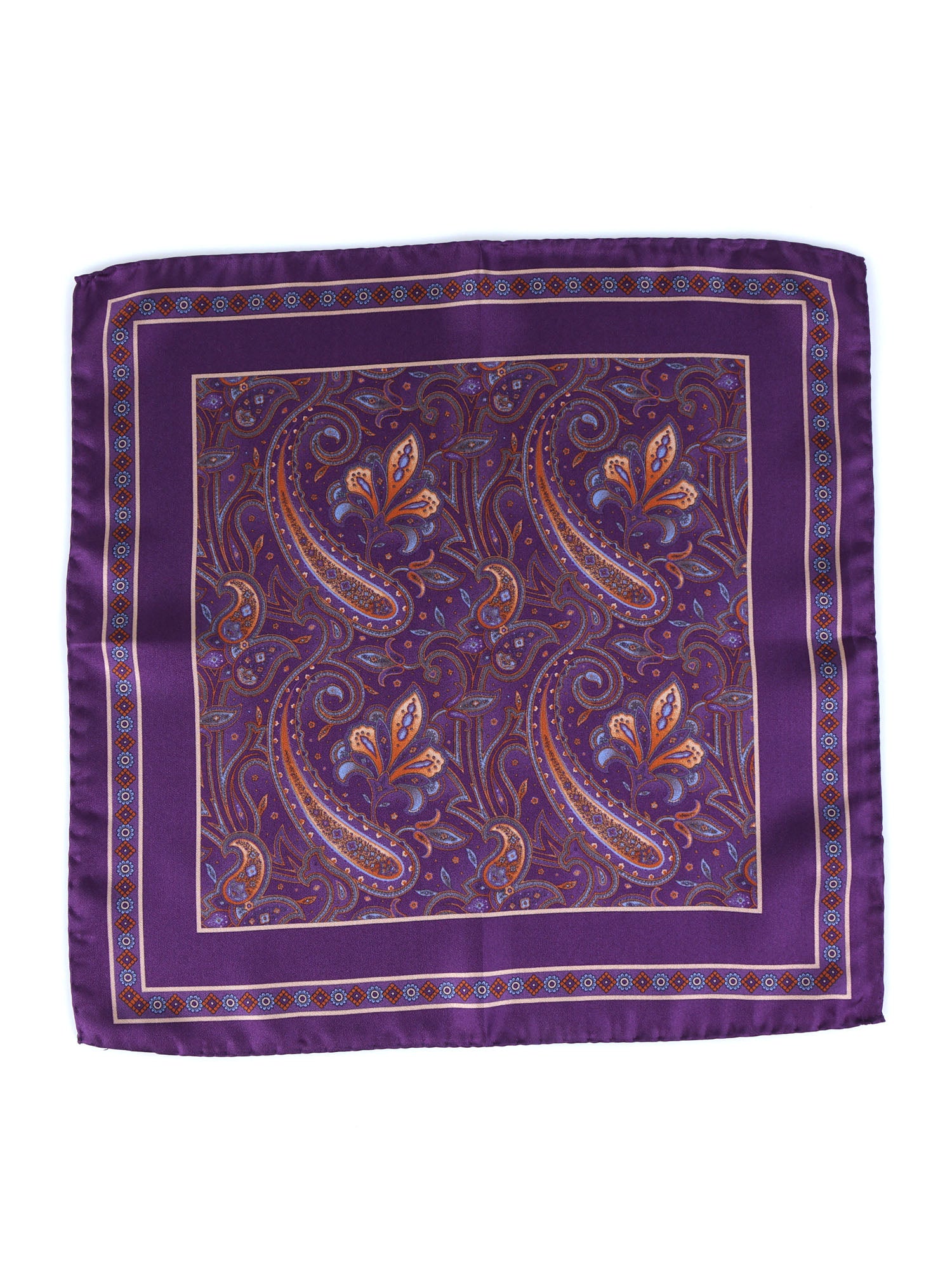 Fazzoletto da taschino viola in seta stampata DESIRE
