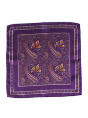Fazzoletto da taschino viola in seta stampata DESIRE