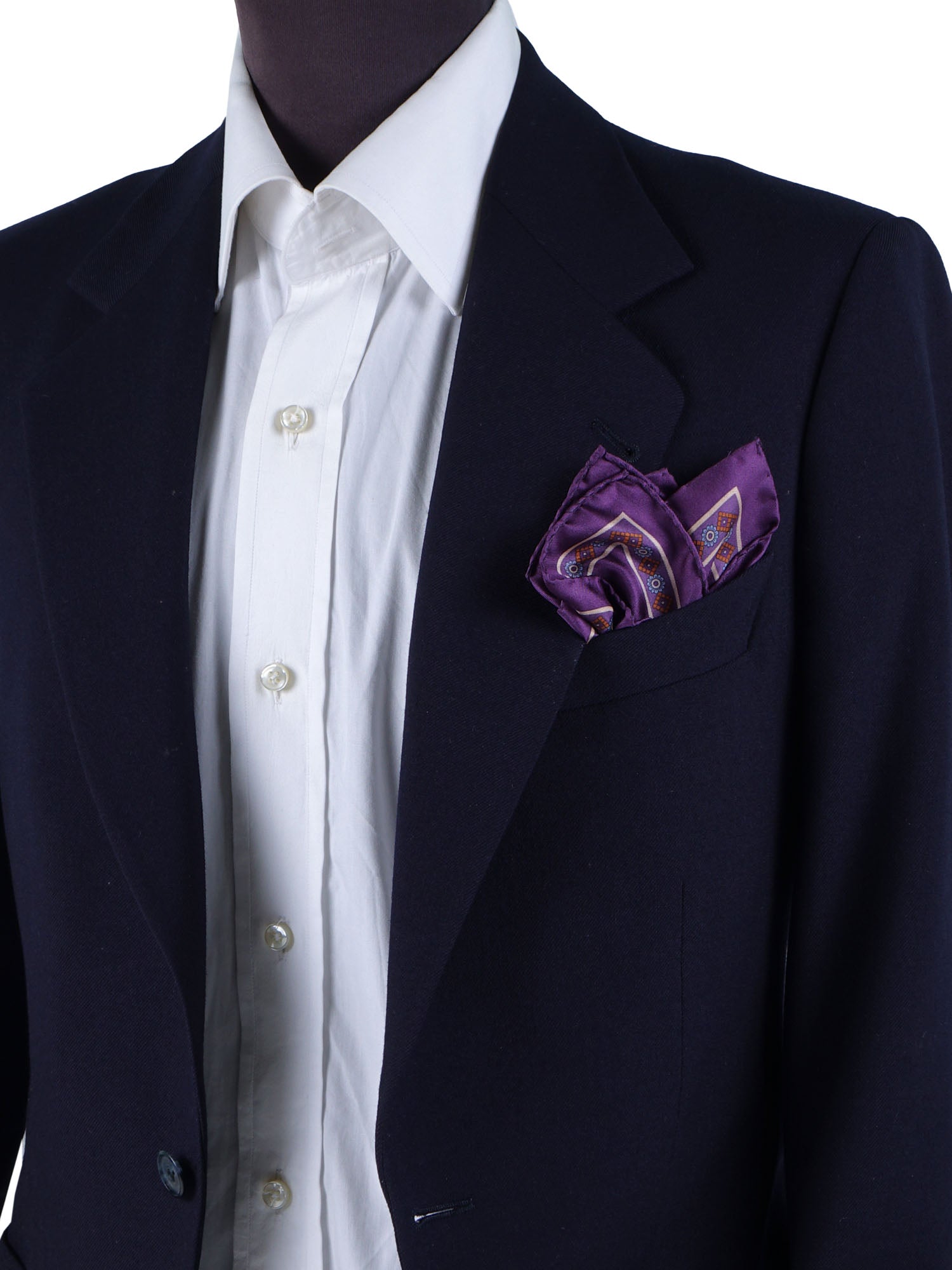 Fazzoletto da taschino viola in seta stampata DESIRE