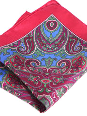 Fazzoletto da taschino rosso in pura seta stampata GERARDO