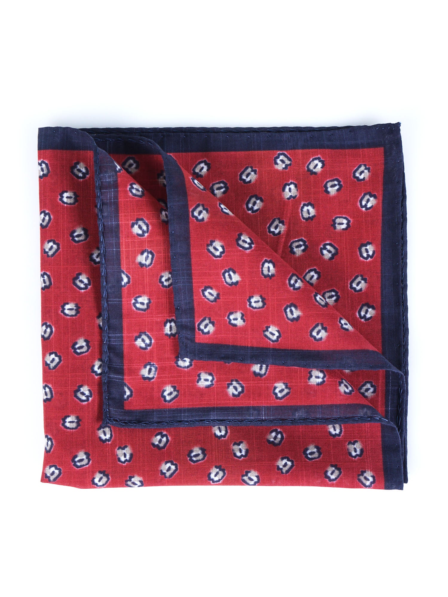 Fazzoletto da taschino rosso in cotone DANIEL