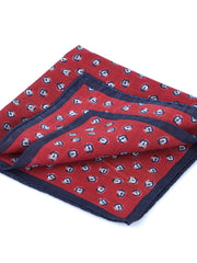 Fazzoletto da taschino rosso in cotone DANIEL