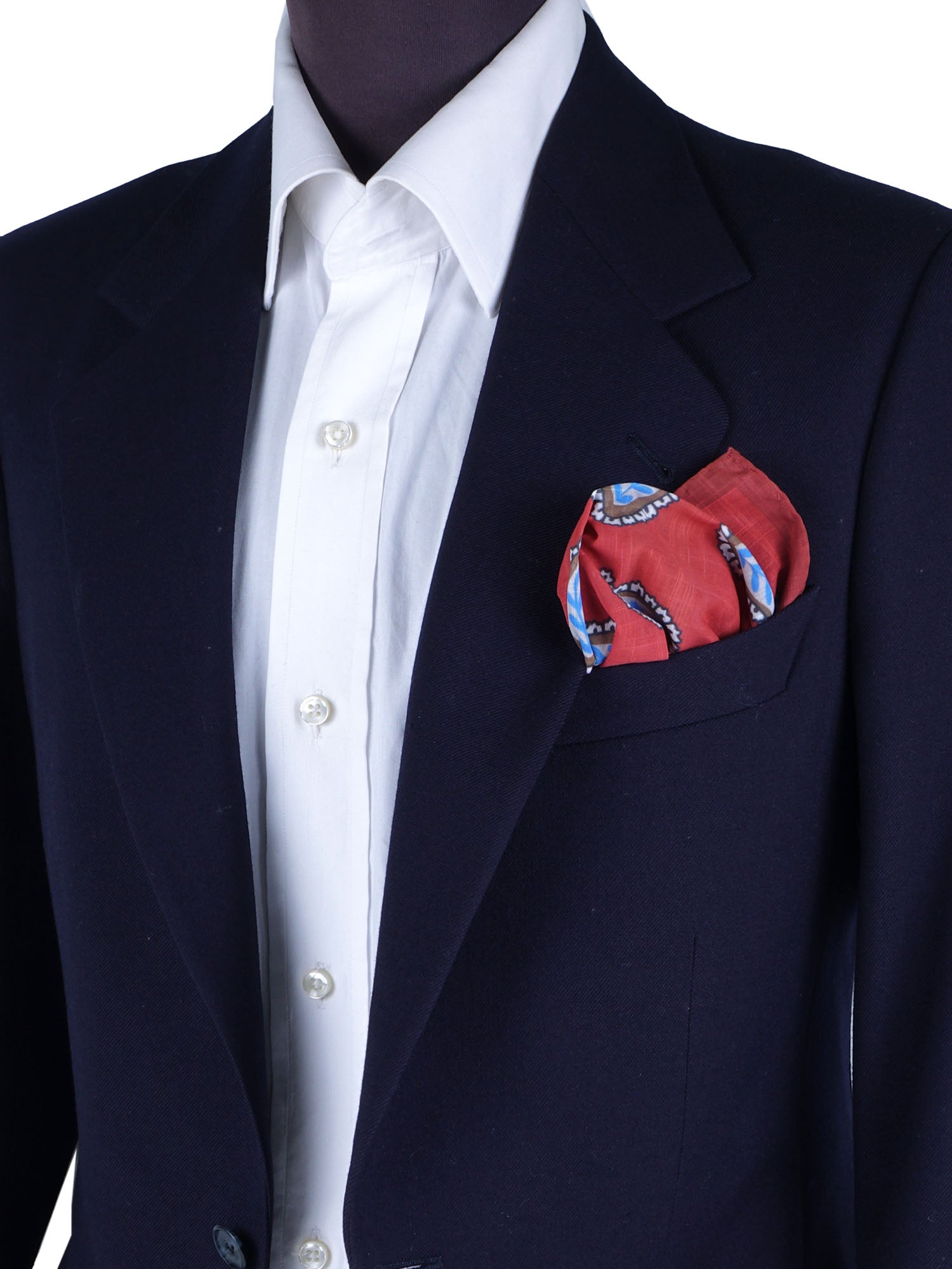 Fazzoletto da taschino rosso in cotone MESSY