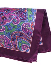 Fazzoletto da taschino vinaccio in pura seta stampata GERARDO