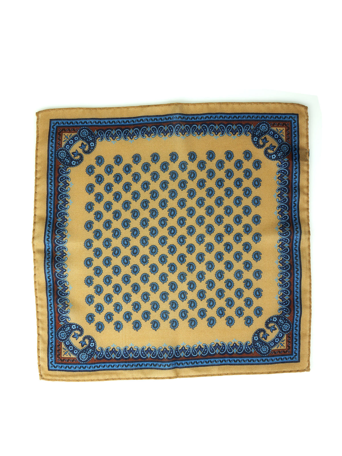 Fazzoletto da taschino beige in lana e cashmere PABLITO