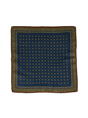 Fazzoletto da taschino blu in lana e cashmere BRITANY