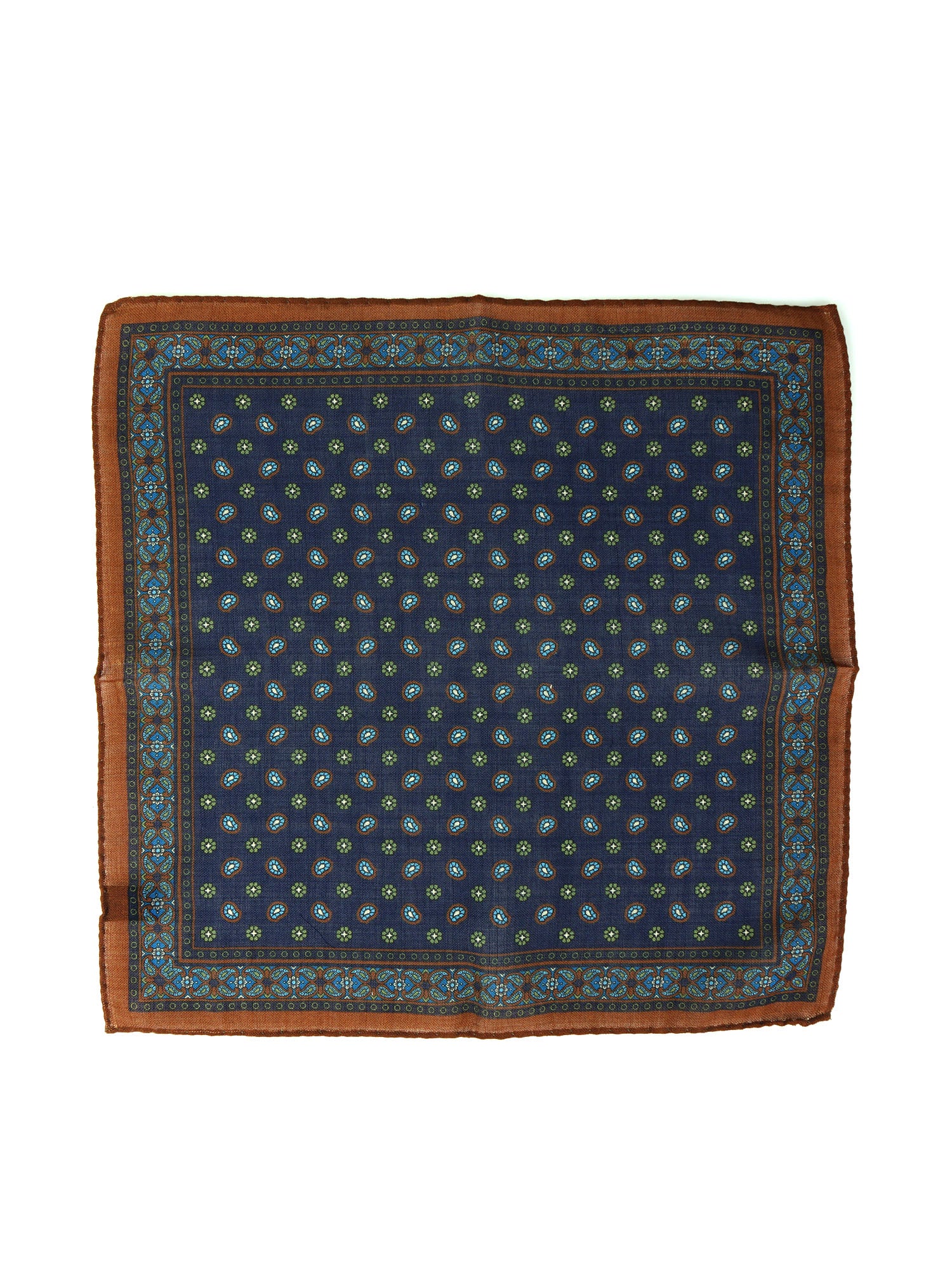 Fazzoletto da taschino blu in lana e cashmere NICOLA