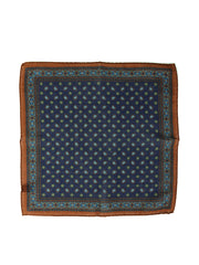 Fazzoletto da taschino blu in lana e cashmere NICOLA