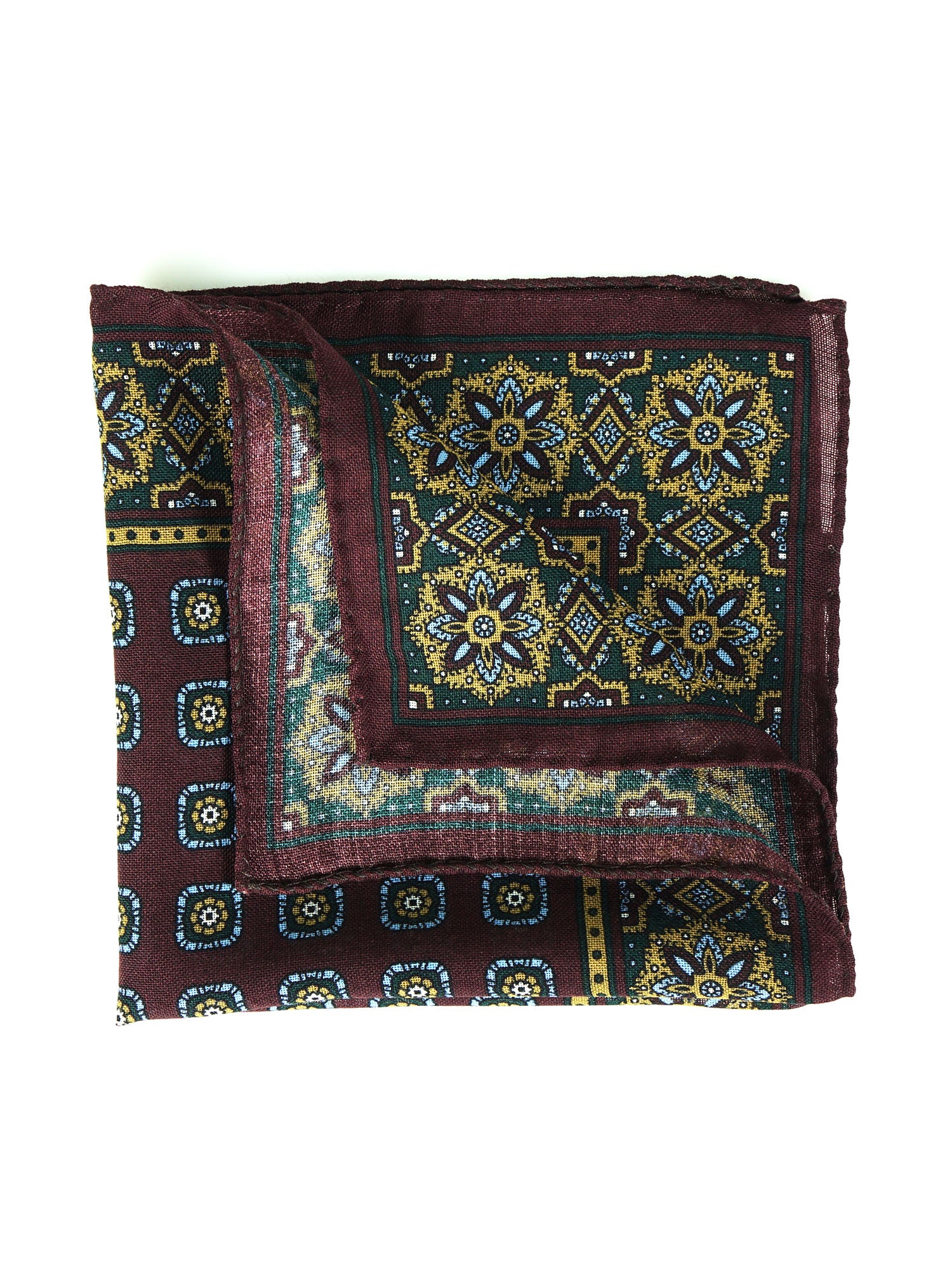 Fazzoletto da taschino bordeaux in lana e cashmere SAMBA