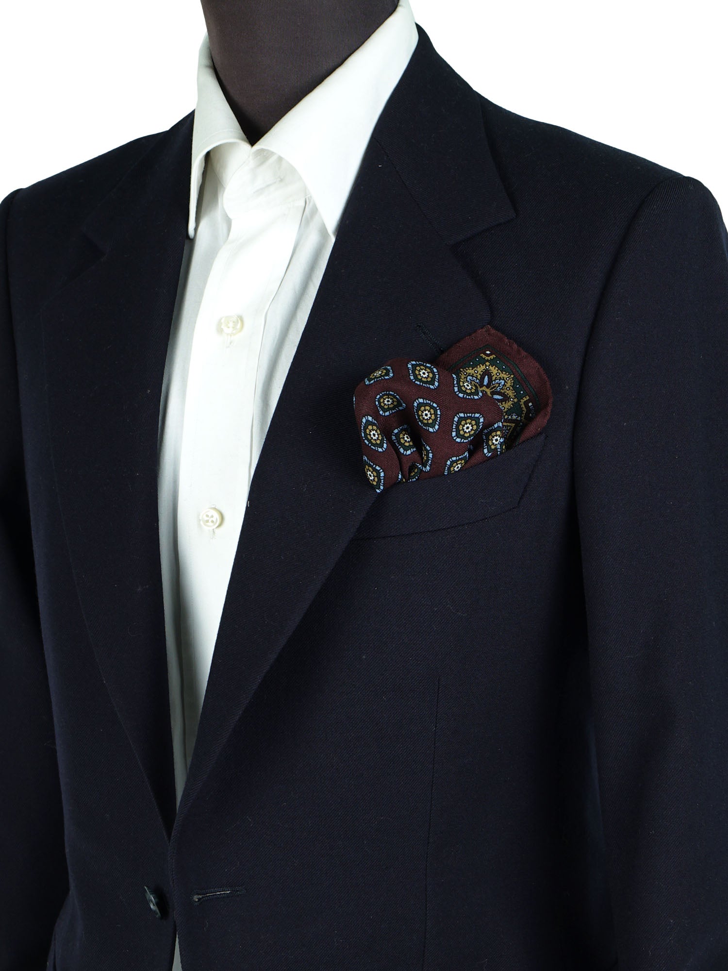 Fazzoletto da taschino bordeaux in lana e cashmere SAMBA