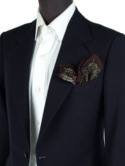 Fazzoletto da taschino bordeaux in lana e cashmere SAMBA