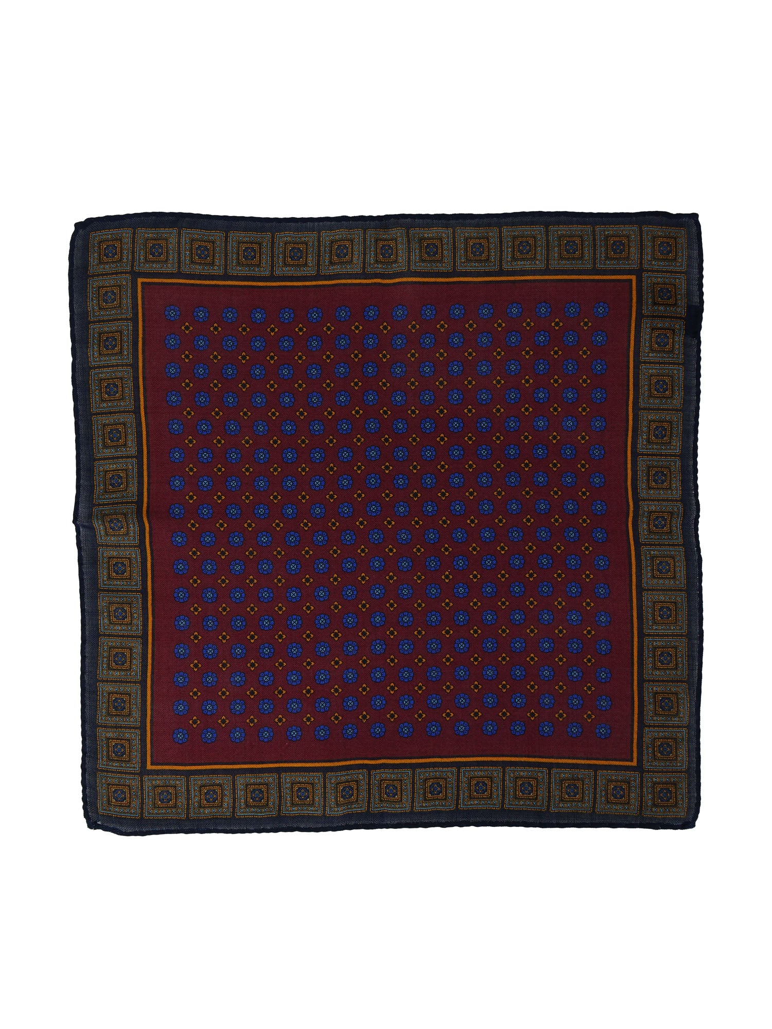Fazzoletto da taschino bordeaux in lana e cashmere ANGELA
