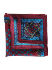 Fazzoletto da taschino bordeaux in lana e cashmere PABLITO