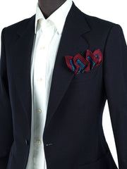 Fazzoletto da taschino bordeaux in lana e cashmere PABLITO