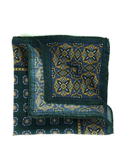 Fazzoletto da taschino verde in lana e cashmere SAMBA