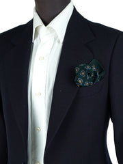 Fazzoletto da taschino verde in lana e cashmere SAMBA