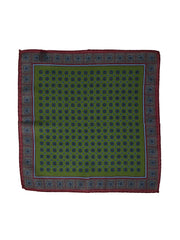Burgundy scarf 70x70cm in LADY BUGS printed silk