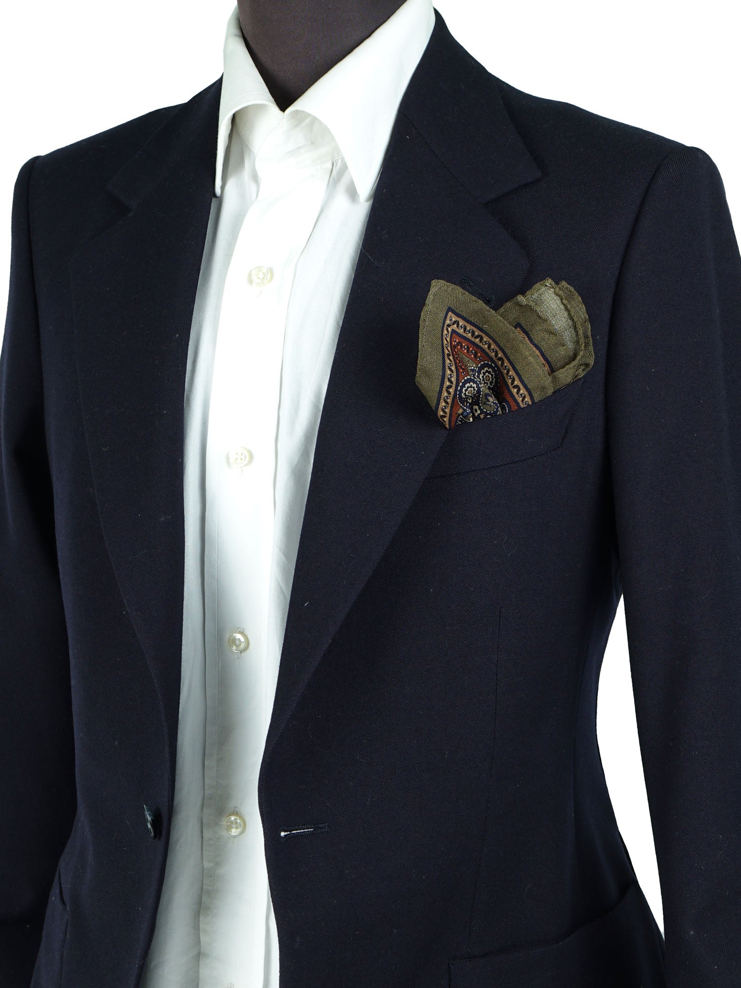 Fazzoletto da taschino verde in lana e cashmere PABLITO