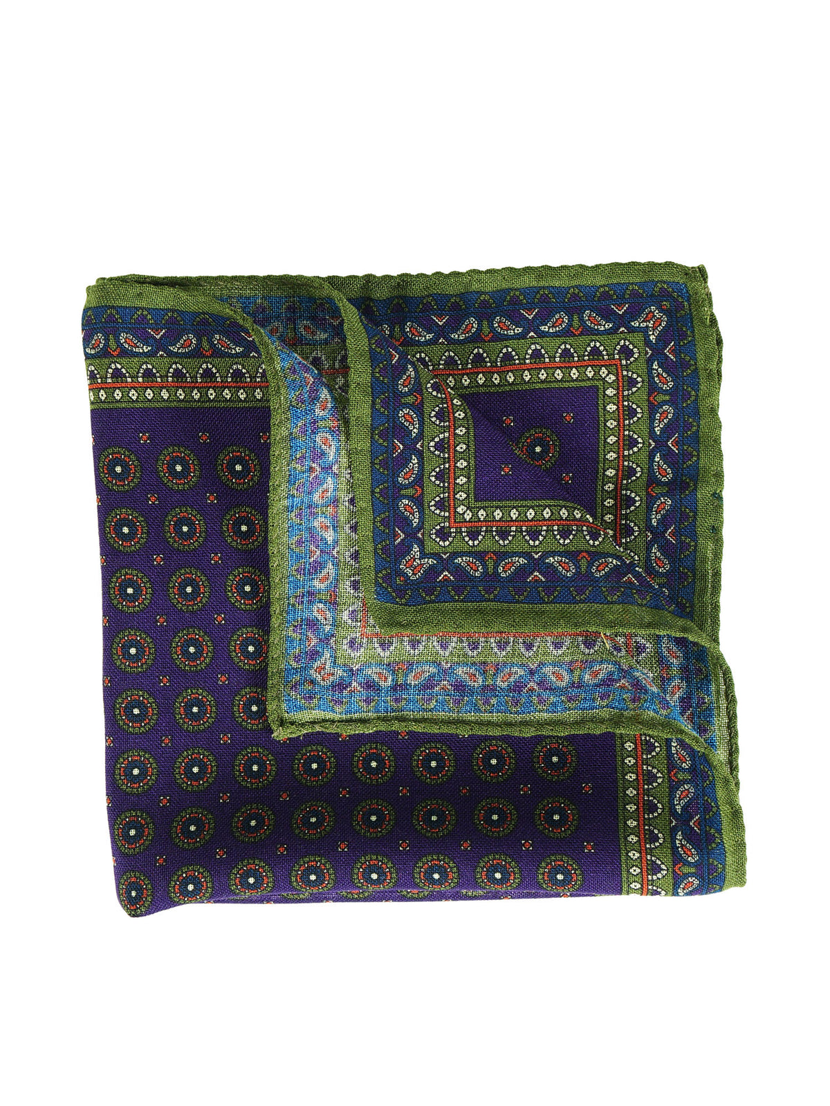 Fazzoletto da taschino viola in lana e cashmere BRITANY