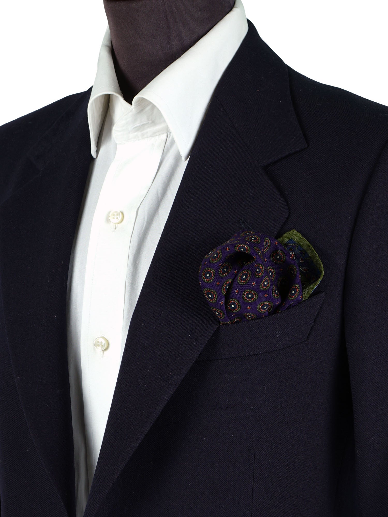 Fazzoletto da taschino viola in lana e cashmere BRITANY