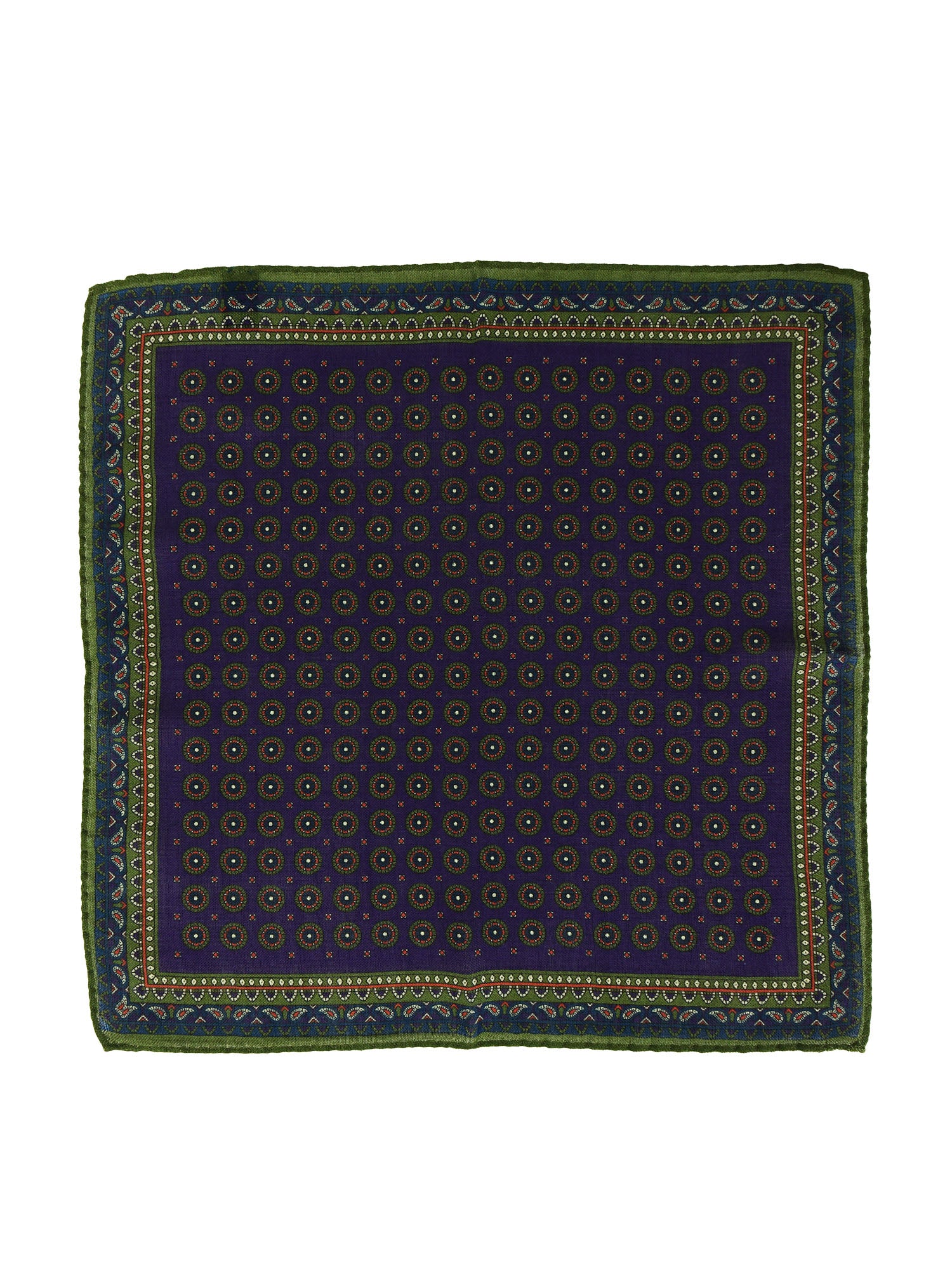 Fazzoletto da taschino viola in lana e cashmere BRITANY