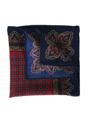 Burgundy scarf 70x70cm in LADY BUGS printed silk