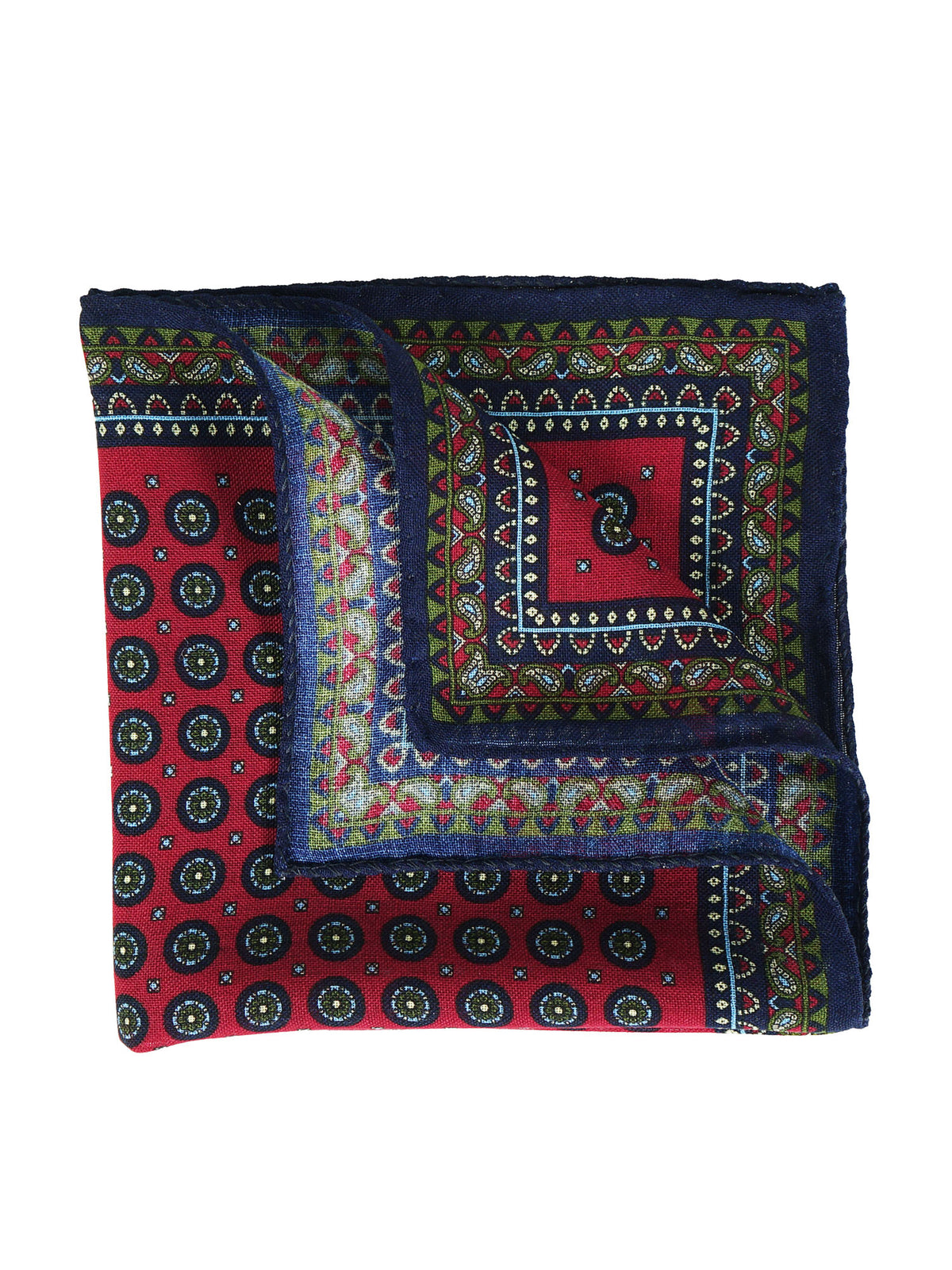 Fazzoletto da taschino rosso in lana e cashmere BRITANY