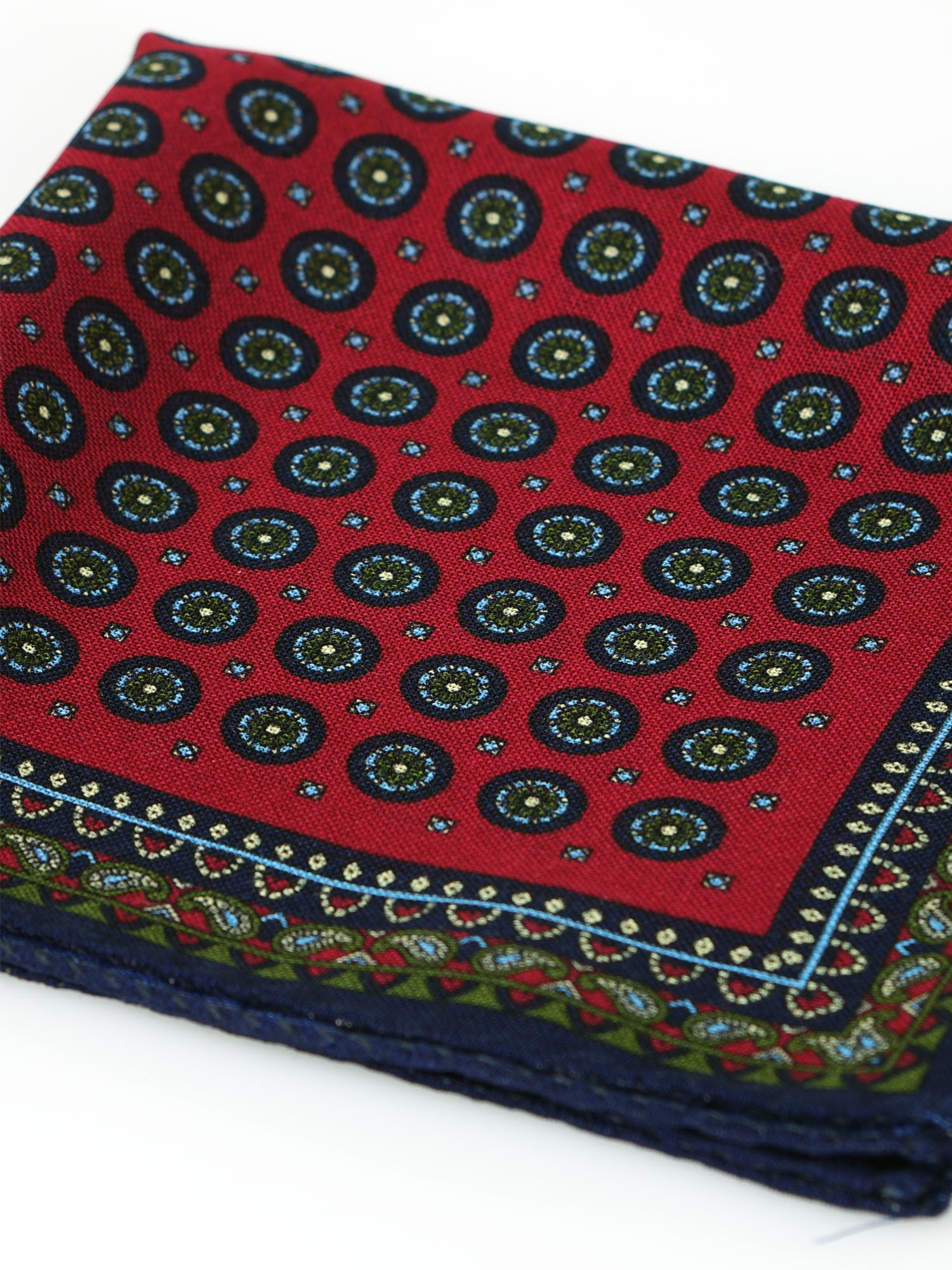 Fazzoletto da taschino rosso in lana e cashmere BRITANY