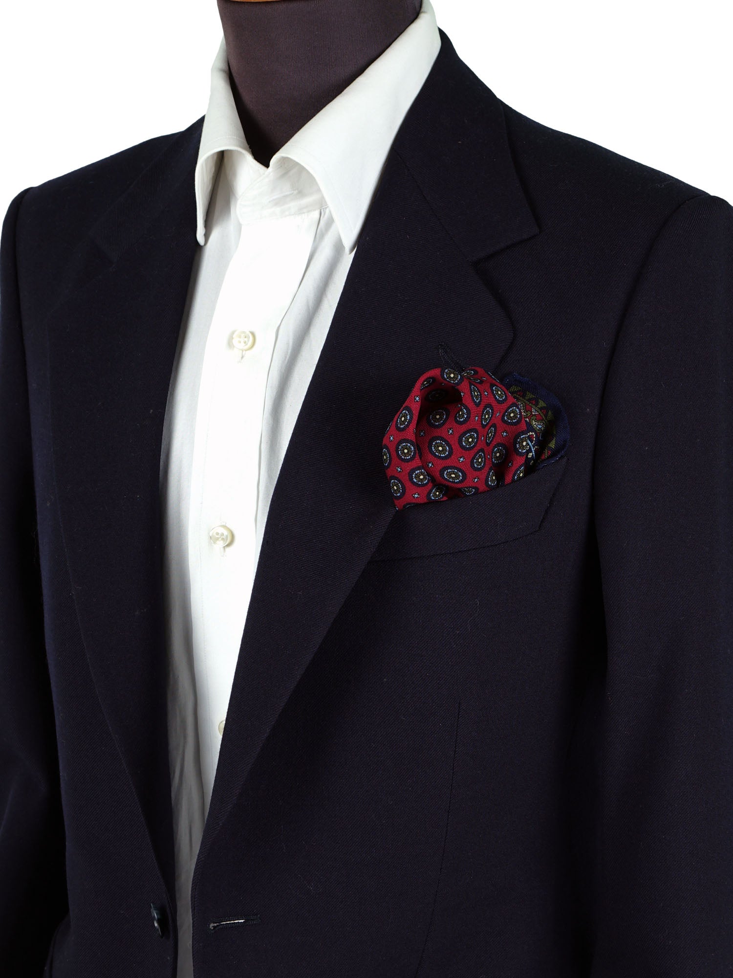 Fazzoletto da taschino rosso in lana e cashmere BRITANY
