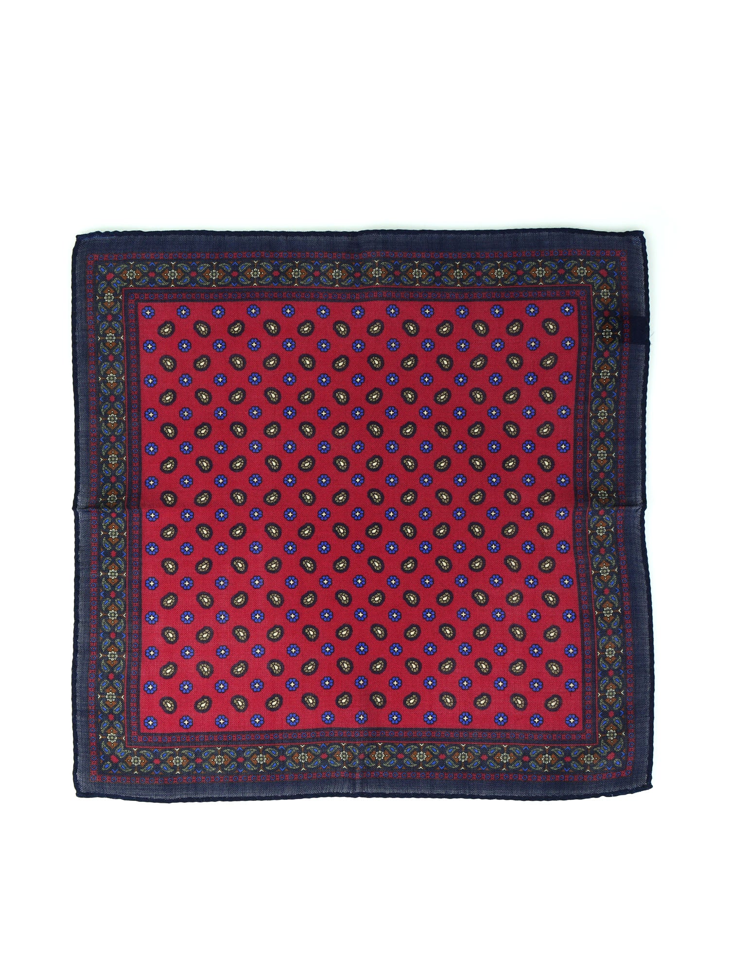 Fazzoletto da taschino rosso in lana e cashmere NICOLA