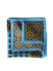 Fazzoletto da taschino celeste in lana e cashmere SAMBA