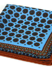 Burgundy scarf 70x70cm in LADY BUGS printed silk