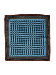 Burgundy scarf 70x70cm in LADY BUGS printed silk