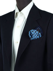 Fazzoletto da taschino celeste in lana e cashmere NICOLA