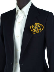 Fazzoletto da taschino giallo in lana e cashmere SAMBA