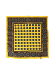 Fazzoletto da taschino giallo in lana e cashmere SAMBA