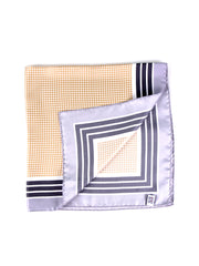 Foulard POL marrone cammello in seta stampata