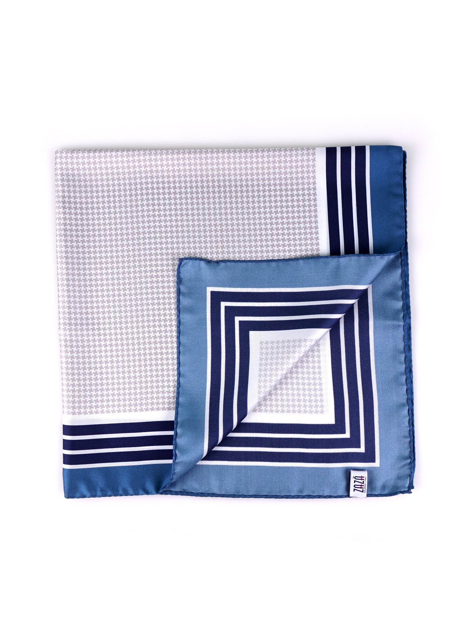 Foulard POL grigio in seta stampata