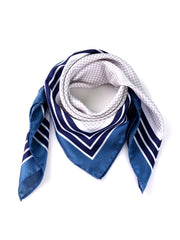 Foulard POL grigio in seta stampata