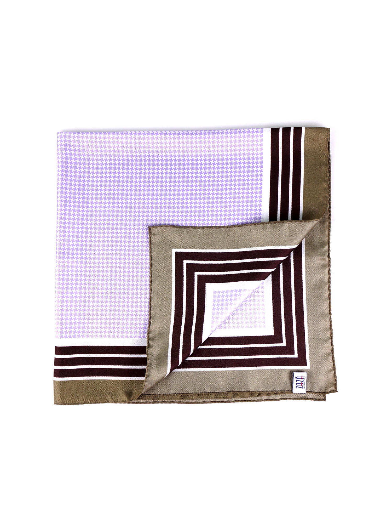 Foulard POL lilla in seta stampata