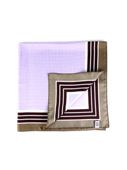 Foulard POL lilla in seta stampata