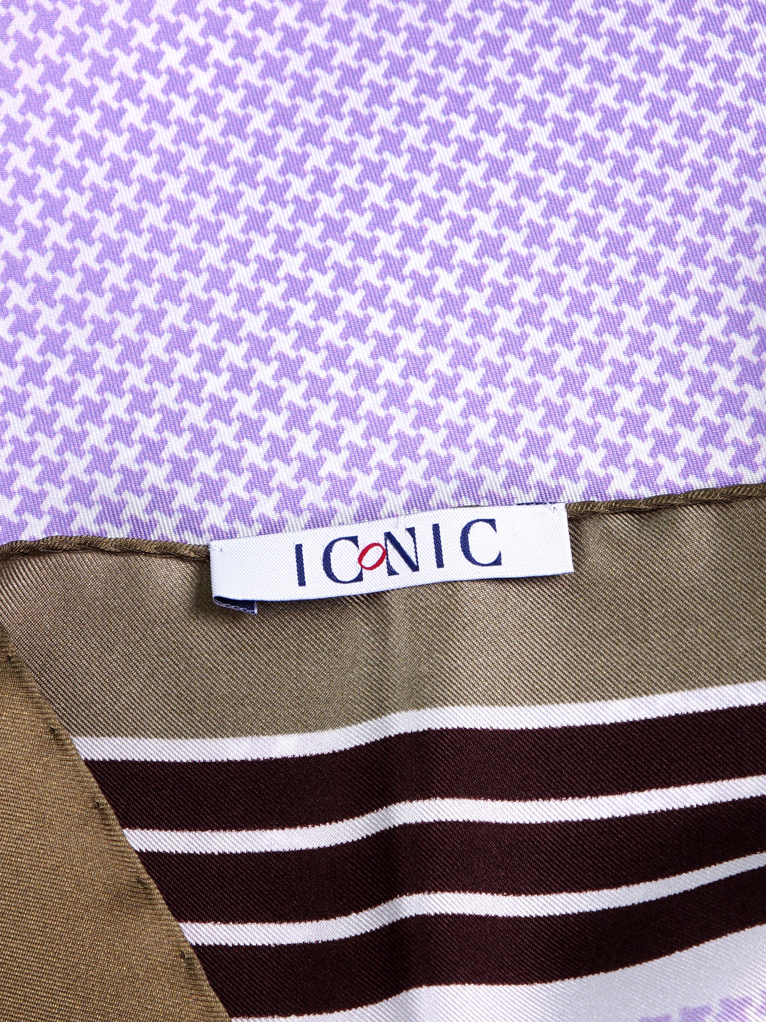 Foulard POL lilla in seta stampata