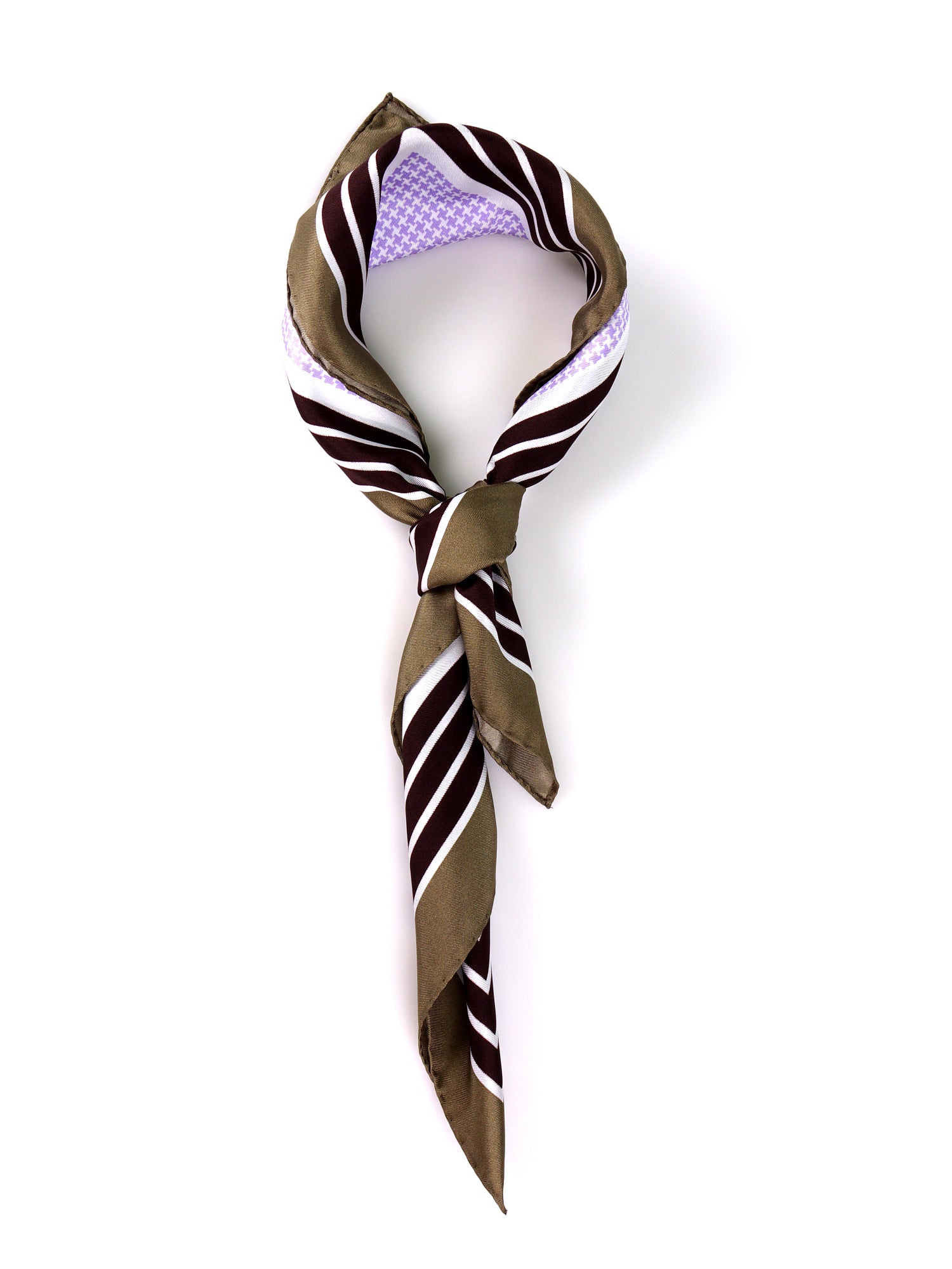 Foulard POL lilla in seta stampata