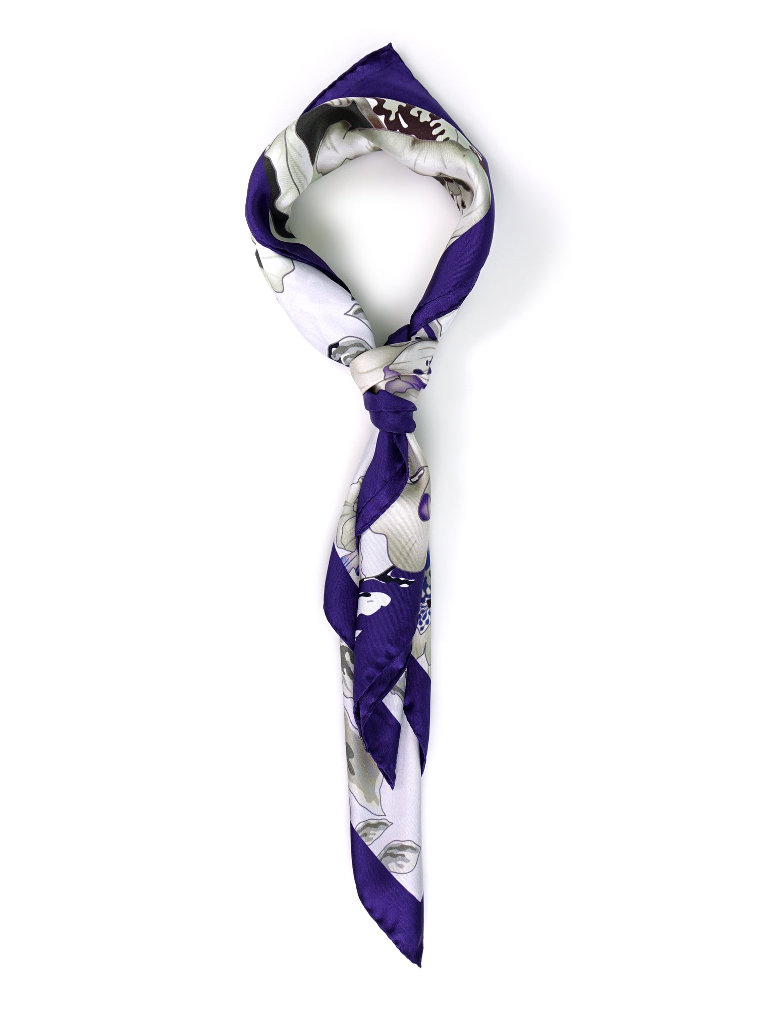 Foulard 90x90cm in seta stampa Glicine Pollen