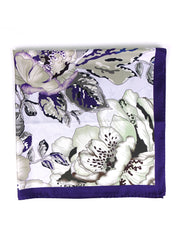 Foulard 90x90cm in seta stampa Glicine Pollen